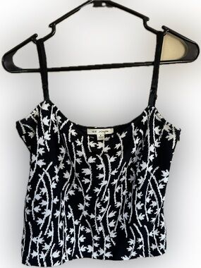 St. John Black & White Knit Tank